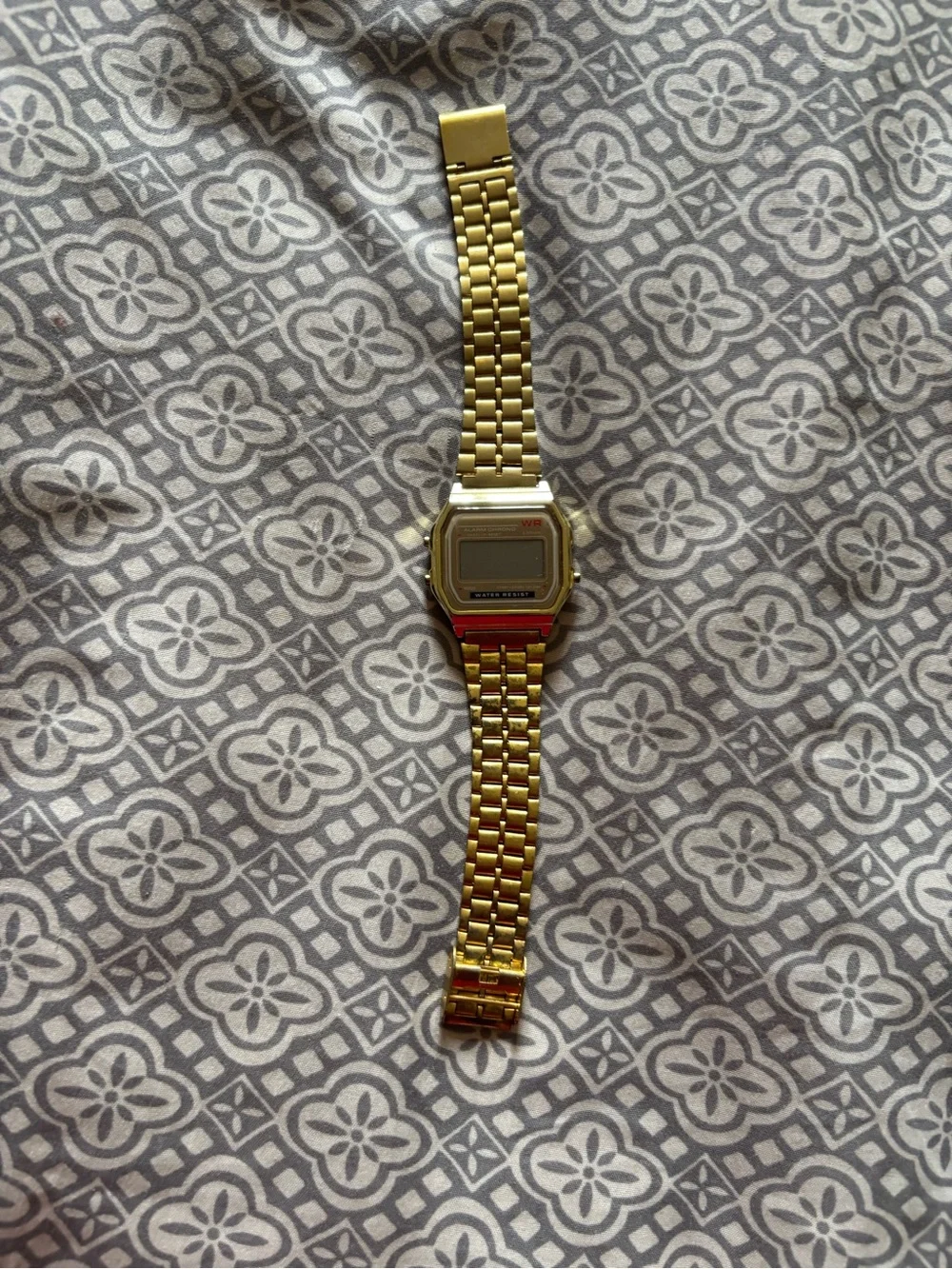Gold Digital Stainless Steel Watch